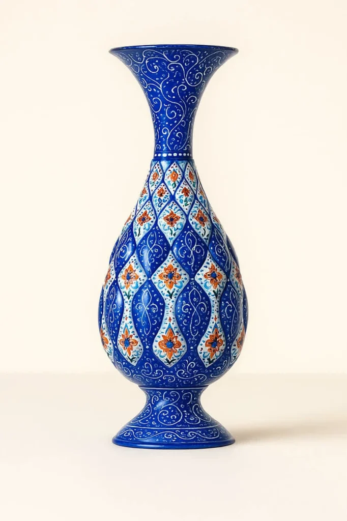 گلدان مینا کاری دست‌ساز
